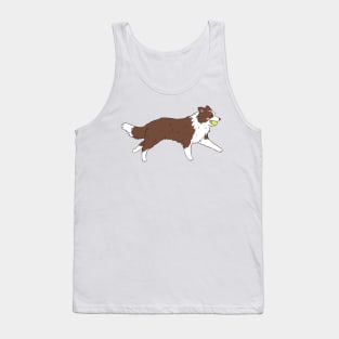 Cute running border collie dog illustration Tank Top